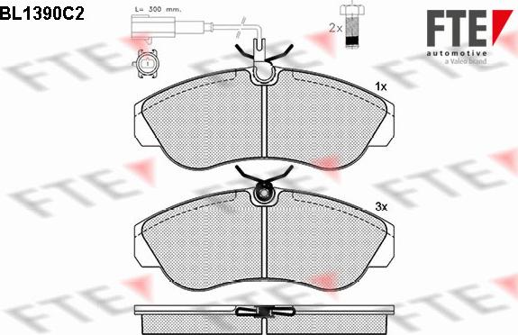 FTE 9010164 - Гальмівні колодки, дискові гальма autozip.com.ua