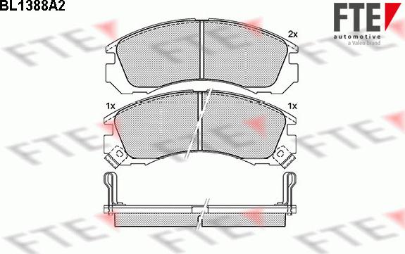 FTE 9010160 - Гальмівні колодки, дискові гальма autozip.com.ua