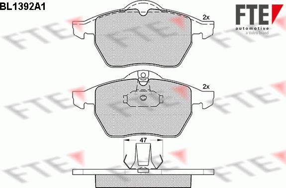 FTE 9010167 - Гальмівні колодки, дискові гальма autozip.com.ua