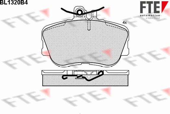 FTE 9010109 - Гальмівні колодки, дискові гальма autozip.com.ua