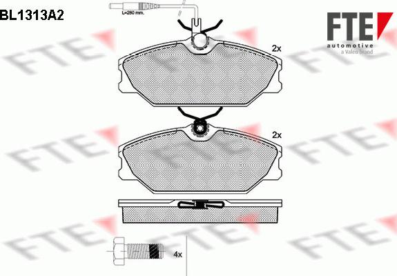 FTE 9010101 - Гальмівні колодки, дискові гальма autozip.com.ua