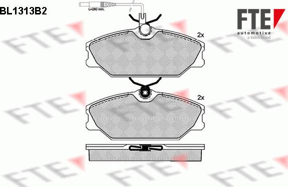 FTE 9010102 - Гальмівні колодки, дискові гальма autozip.com.ua