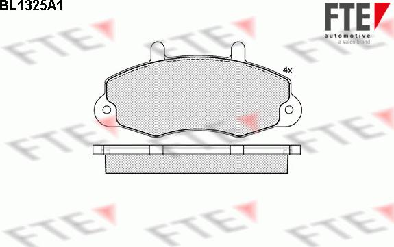 FTE 9010114 - Гальмівні колодки, дискові гальма autozip.com.ua