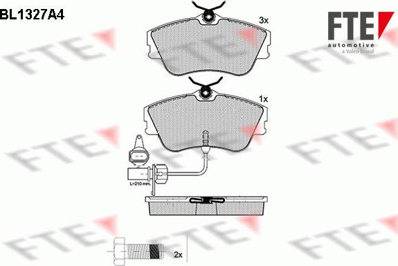 FTE BL1327A4 - Гальмівні колодки, дискові гальма autozip.com.ua