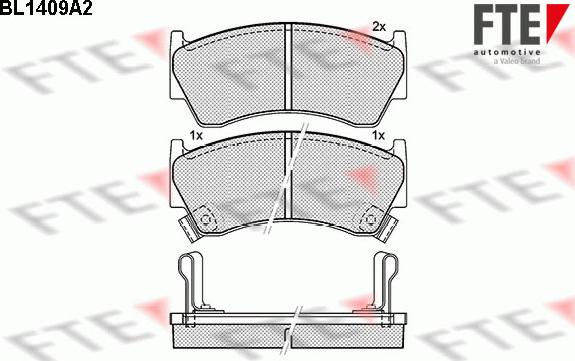 FTE 9010183 - Гальмівні колодки, дискові гальма autozip.com.ua