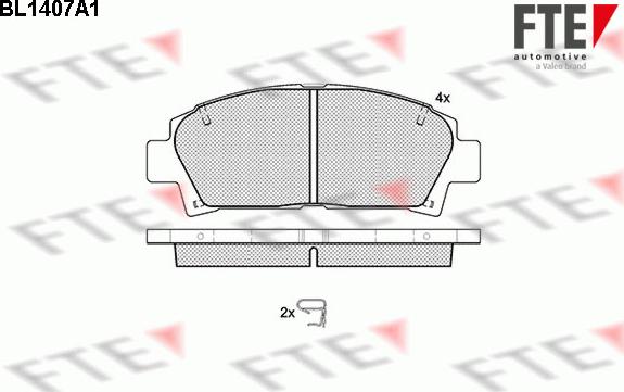 FTE 9010182 - Гальмівні колодки, дискові гальма autozip.com.ua