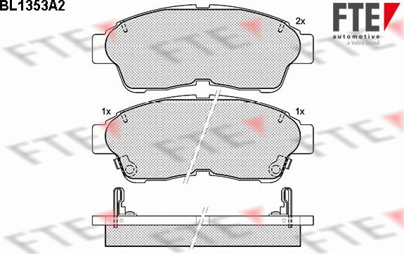 FTE 9010135 - Гальмівні колодки, дискові гальма autozip.com.ua