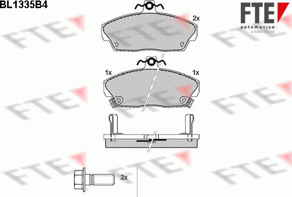 FTE 9010126 - Гальмівні колодки, дискові гальма autozip.com.ua