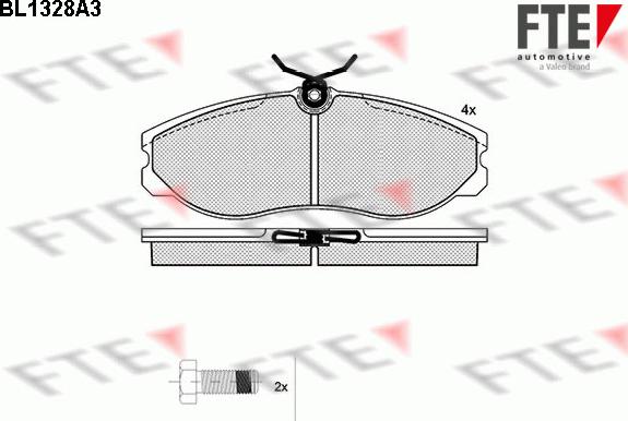 FTE 9010120 - Гальмівні колодки, дискові гальма autozip.com.ua