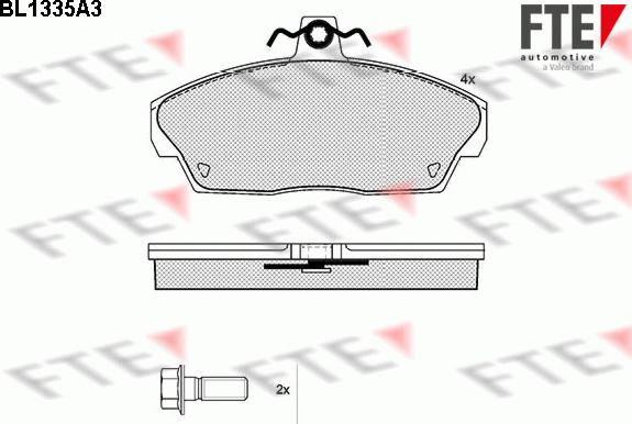 FTE 9010123 - Гальмівні колодки, дискові гальма autozip.com.ua