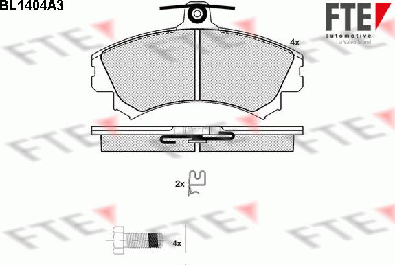 FTE BL1404A3 - Гальмівні колодки, дискові гальма autozip.com.ua