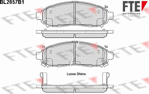 FTE 9010896 - Гальмівні колодки, дискові гальма autozip.com.ua