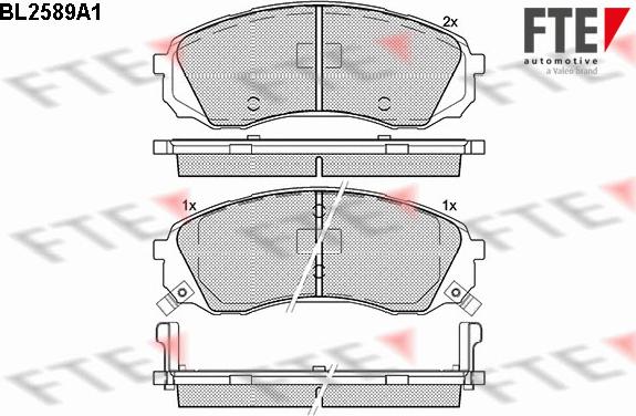 FTE 9010840 - Гальмівні колодки, дискові гальма autozip.com.ua