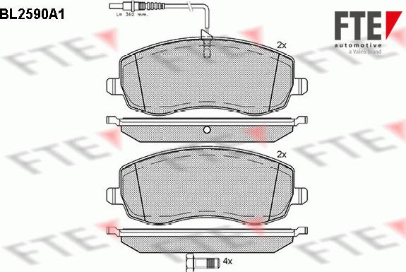 FTE 9010841 - Гальмівні колодки, дискові гальма autozip.com.ua