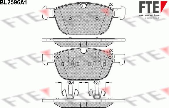 FTE BL2596A1 - Гальмівні колодки, дискові гальма autozip.com.ua