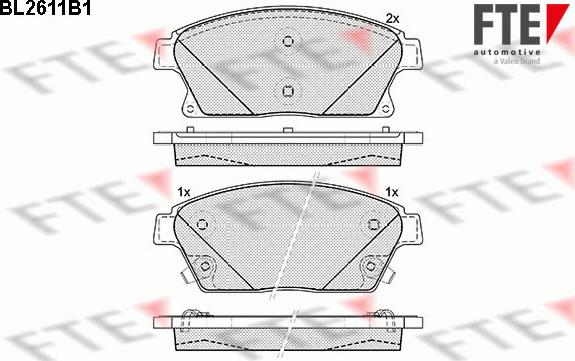 FTE BL2611B1 - Гальмівні колодки, дискові гальма autozip.com.ua