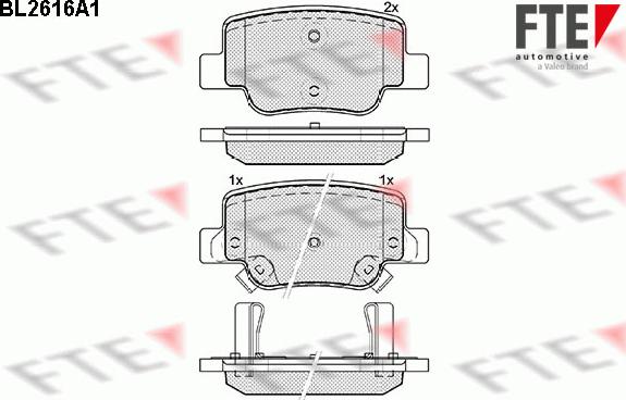 FTE BL2616A1 - Гальмівні колодки, дискові гальма autozip.com.ua