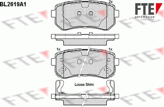 FTE BL2619A1 - Гальмівні колодки, дискові гальма autozip.com.ua