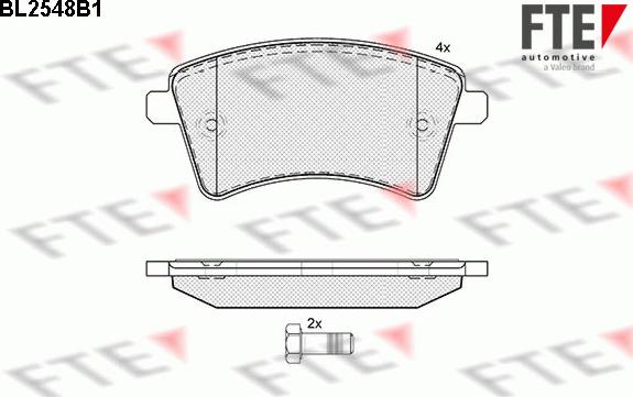 FTE 9010800 - Гальмівні колодки, дискові гальма autozip.com.ua