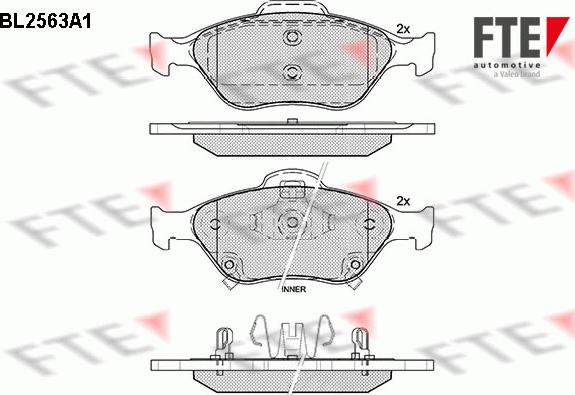 FTE 9010814 - Гальмівні колодки, дискові гальма autozip.com.ua