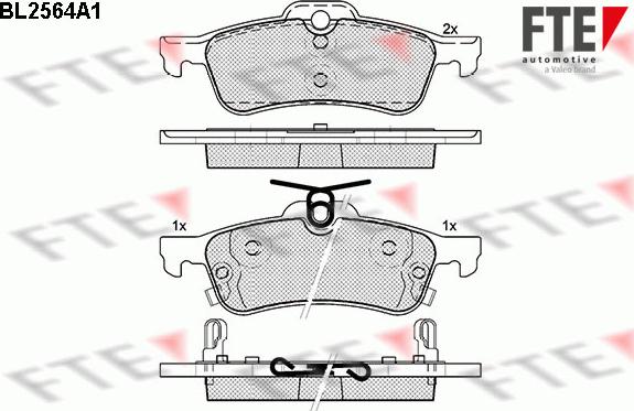 FTE 9010815 - Гальмівні колодки, дискові гальма autozip.com.ua