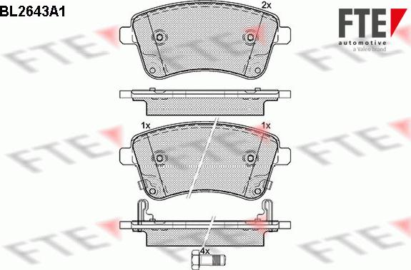 FTE BL2643A1 - Гальмівні колодки, дискові гальма autozip.com.ua