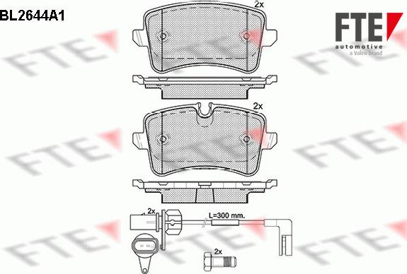 FTE BL2644A1 - Гальмівні колодки, дискові гальма autozip.com.ua