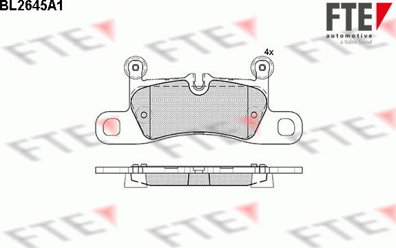 FTE 9010888 - Гальмівні колодки, дискові гальма autozip.com.ua