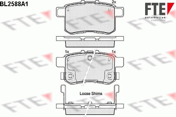 FTE BL2588A1 - Гальмівні колодки, дискові гальма autozip.com.ua