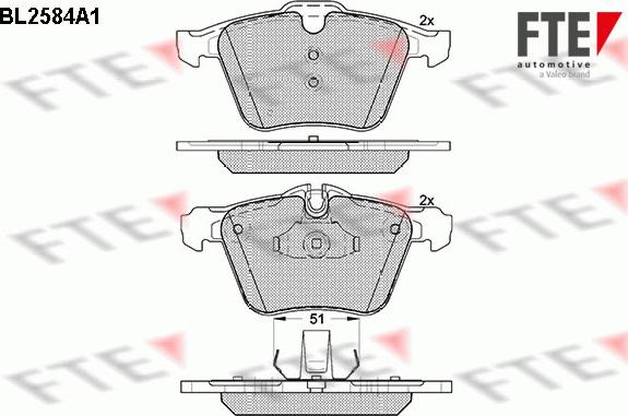 FTE 9010835 - Гальмівні колодки, дискові гальма autozip.com.ua