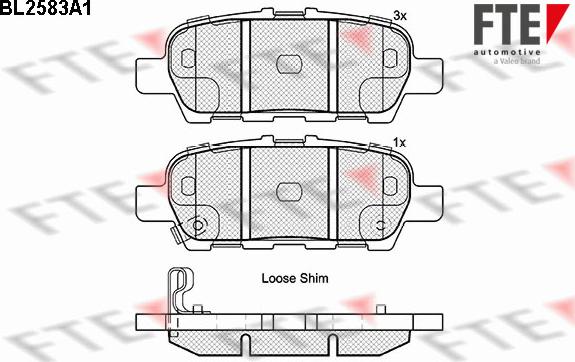 FTE 9010833 - Гальмівні колодки, дискові гальма autozip.com.ua