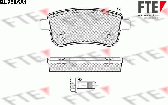 FTE 9010837 - Гальмівні колодки, дискові гальма autozip.com.ua