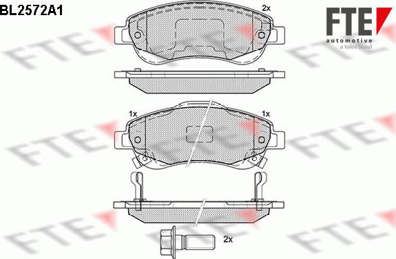 FTE BL2572A1 - Гальмівні колодки, дискові гальма autozip.com.ua