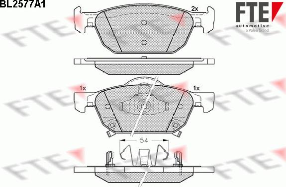 FTE 9010828 - Гальмівні колодки, дискові гальма autozip.com.ua