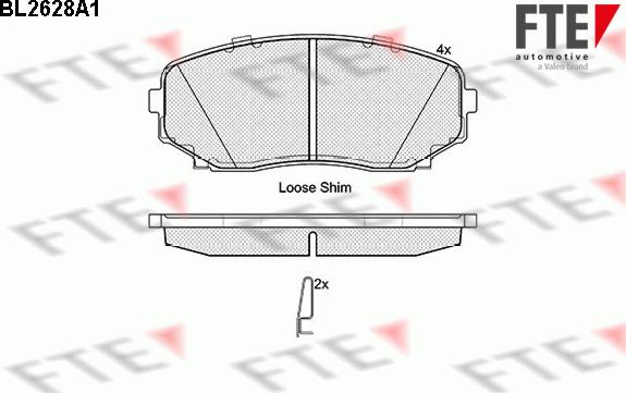 FTE 9010875 - Гальмівні колодки, дискові гальма autozip.com.ua