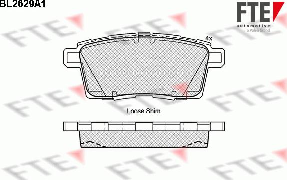 FTE 9010876 - Гальмівні колодки, дискові гальма autozip.com.ua