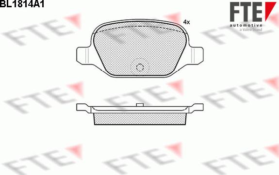 FTE BL1814A1 - Гальмівні колодки, дискові гальма autozip.com.ua