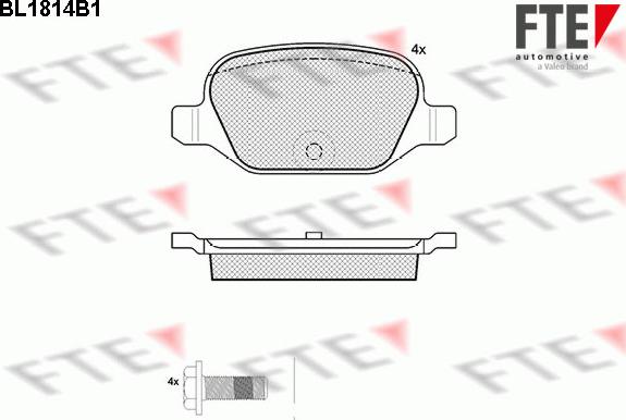 FTE BL1814B1 - Гальмівні колодки, дискові гальма autozip.com.ua