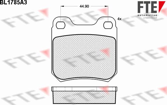 FTE BL1785A3 - Гальмівні колодки, дискові гальма autozip.com.ua