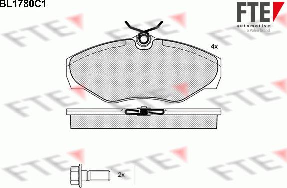 FTE BL1780C1 - Гальмівні колодки, дискові гальма autozip.com.ua