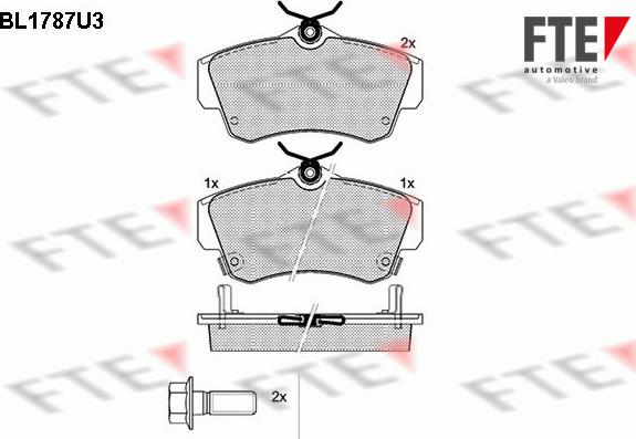 FTE BL1787U3 - Гальмівні колодки, дискові гальма autozip.com.ua