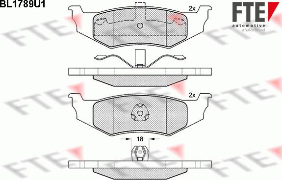 FTE 9010360 - Гальмівні колодки, дискові гальма autozip.com.ua