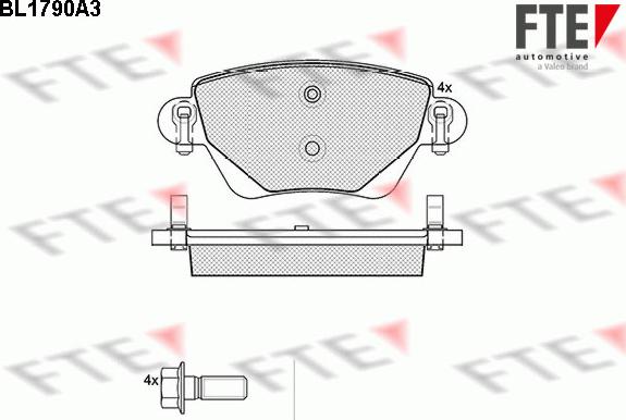 FTE BL1790A3 - Гальмівні колодки, дискові гальма autozip.com.ua