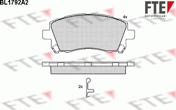 FTE 9010363 - Гальмівні колодки, дискові гальма autozip.com.ua