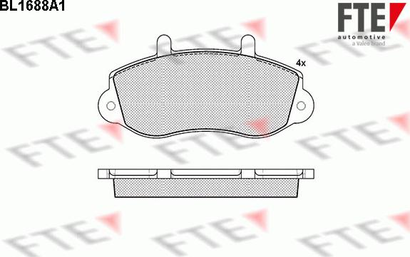 FTE 9010300 - Гальмівні колодки, дискові гальма autozip.com.ua