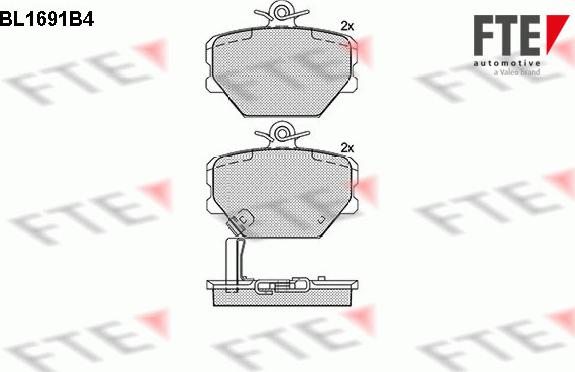 FTE 9010303 - Гальмівні колодки, дискові гальма autozip.com.ua