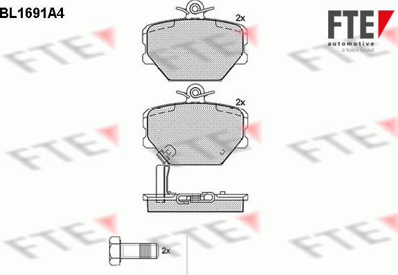 FTE BL1691A4 - Гальмівні колодки, дискові гальма autozip.com.ua