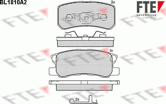 FTE 9010386 - Гальмівні колодки, дискові гальма autozip.com.ua