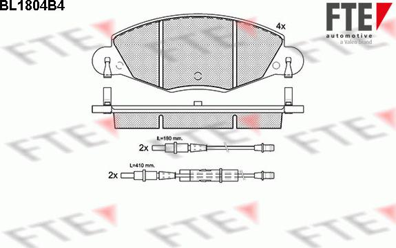 FTE 9010380 - Гальмівні колодки, дискові гальма autozip.com.ua