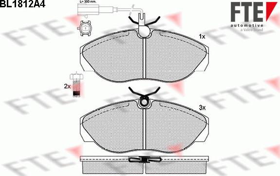 FTE 9010388 - Гальмівні колодки, дискові гальма autozip.com.ua